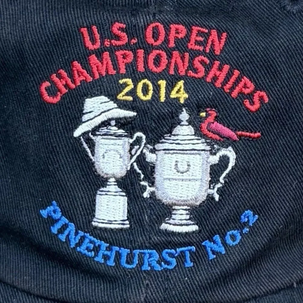U.S. OPEN CHAMPIONSHIPS 2014 PINEHURST NO.2 USGA BLACK ADJUSTABLE HAT CAP